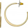 Nine West Gold Tone Flat Edge C-Hoop Earrings