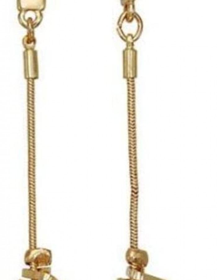 Nine West Gold Tone Wrapped Linear Drop Earrings Nine West Gold Tone Wrapped Linear Drop Earrings