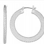 Dana Buchman™ Silver Tone Textured Hoop Earrings   