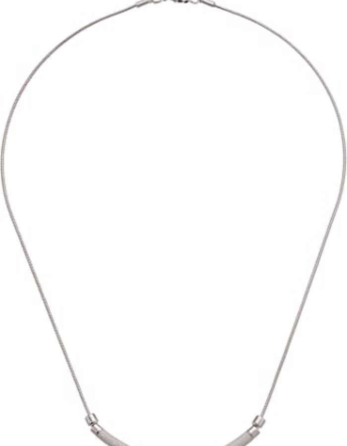 Napier Women's Silver/White Single Bar Frontal Necklace    Napier Women's Silver/White Single Bar Frontal Necklace