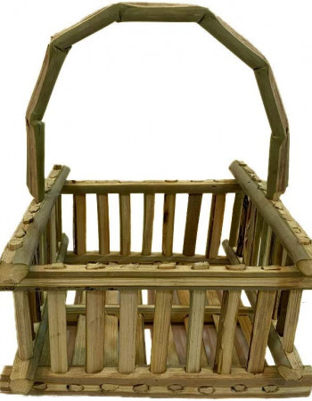 Wooden Basket With Handle Wooden Basket With Handle