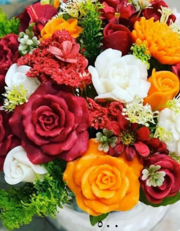 باقات ورد صابون جلسرين طبيعي للبيع