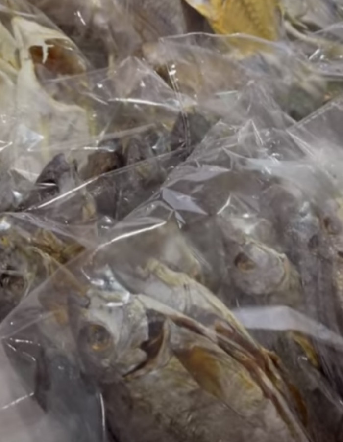 سمك شعري و صافي وربيان مجفف